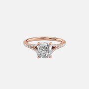  The Jade Cushion Lab Diamond Ring 18k Rose Gold 001