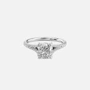  The Jade Cushion Lab Diamond Ring 18k White Gold 001