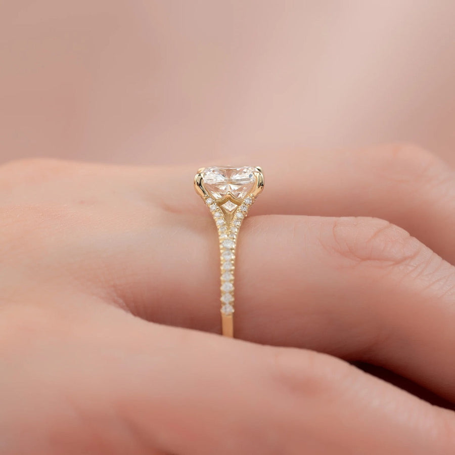  The Jade Cushion Lab Diamond Ring 18k Yellow Gold 004 Final