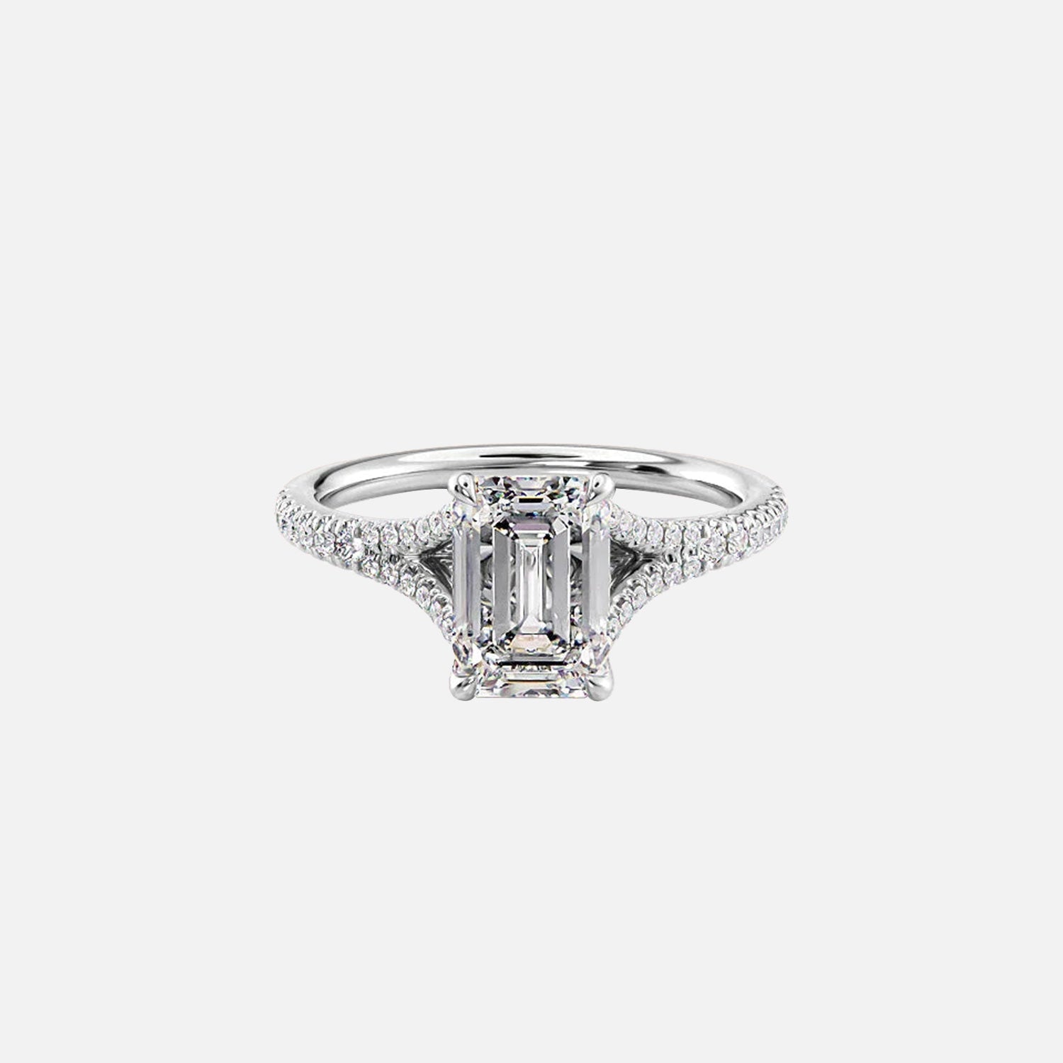  The Jade Emerald Lab Diamond Ring 14k White Gold 001