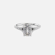  The Jade Emerald Lab Diamond Ring 18k White Gold 001