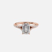  The Jade Emerald Moissanite Ring 18k Rose Gold 001