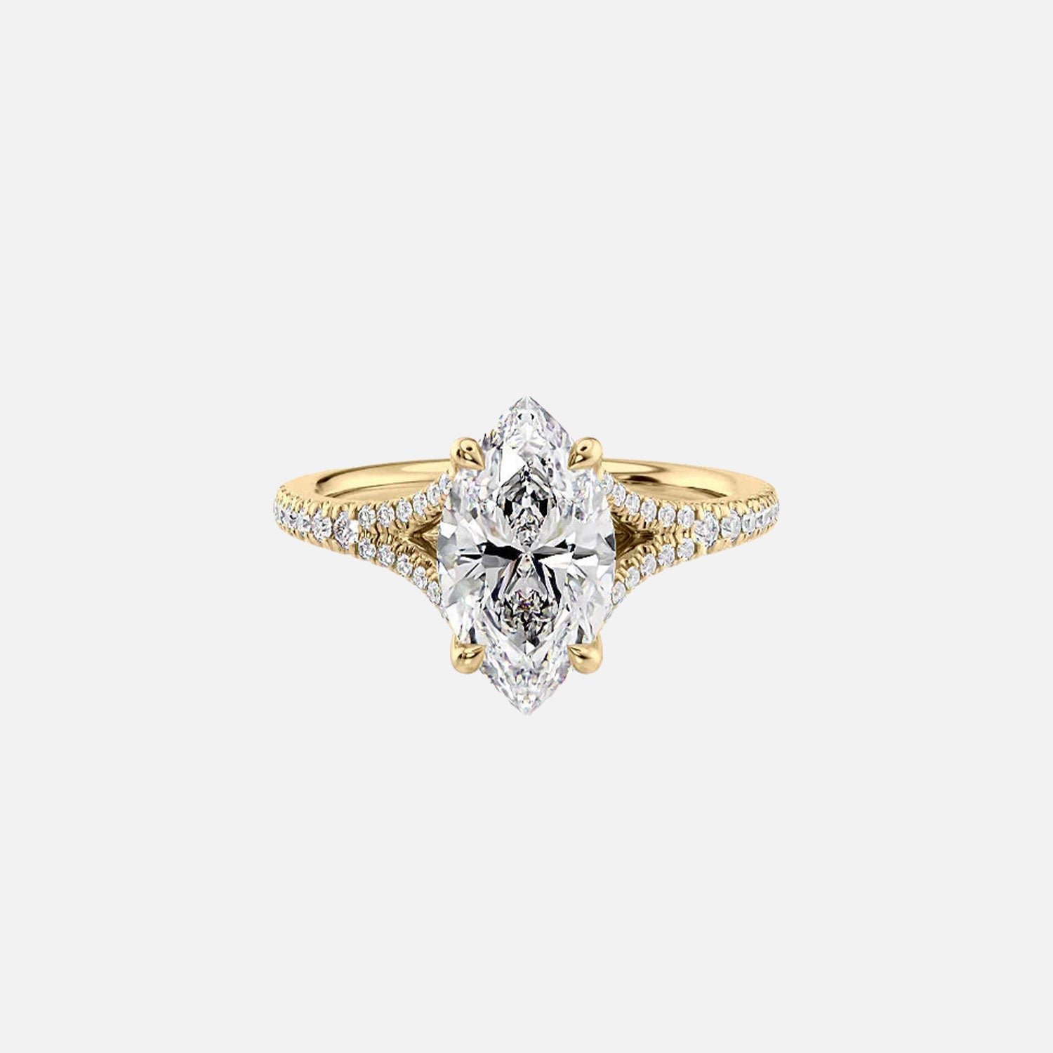 The Jade Marquise Lab Diamond Ring 14k Yellow Gold 001