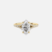 The Jade Marquise Lab Diamond Ring 14k Yellow Gold 001