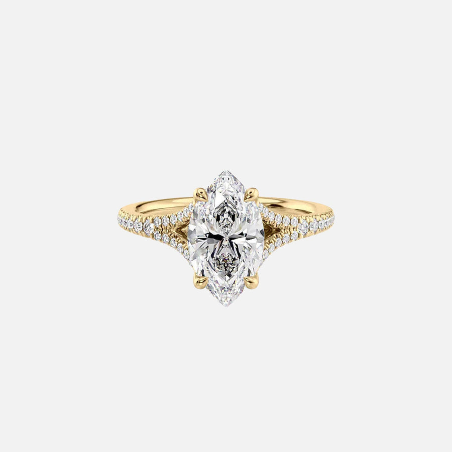  The Jade Marquise Lab Diamond Ring 18k Yellow Gold 001