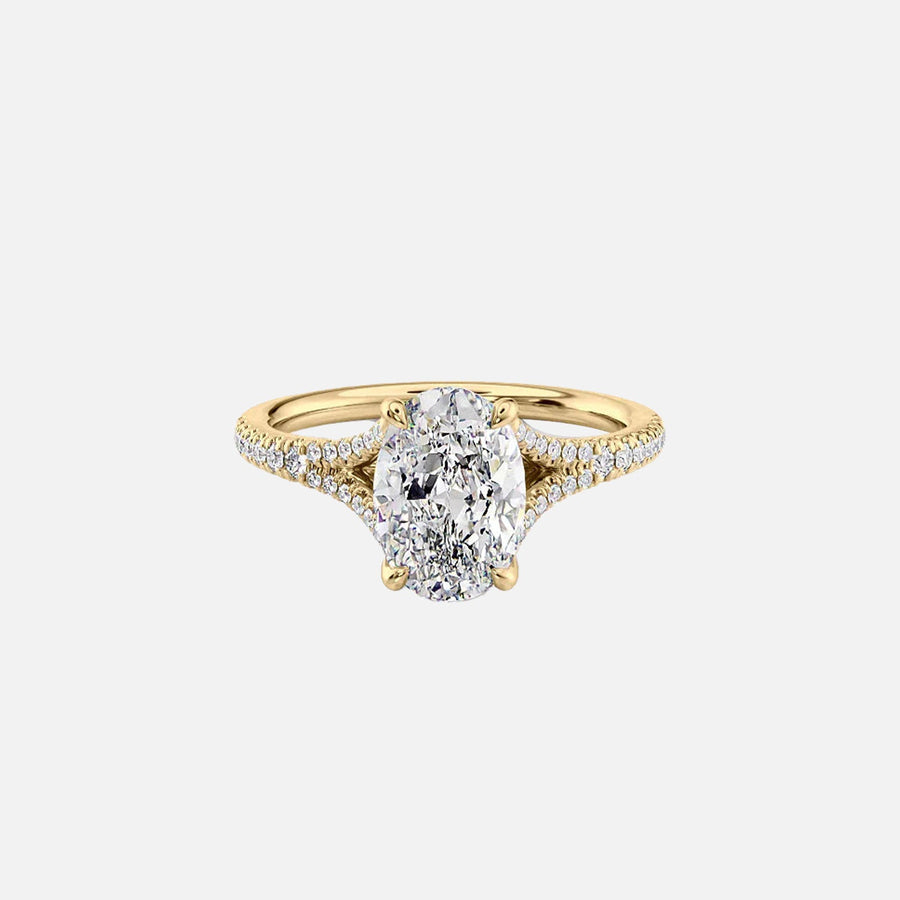  The Jade Oval Moissanite Ring 18k Yellow Gold 001