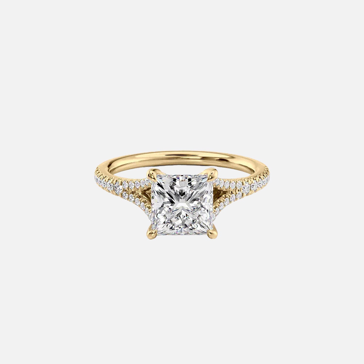 The Jade Princess Lab Diamond Ring 14k Yellow Gold 001