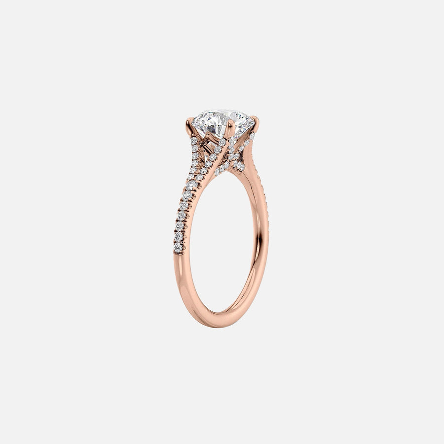  The Jade Radiant Lab Diamond Ring 18k Rose Gold 002