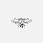  The Jade Round Lab Diamond Ring 14k White Gold 001