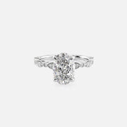  The Jasmine Oval Moissanite Ring 14k White Gold 001