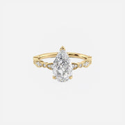 The Jasmine Pear Moissanite Ring 18k Yellow Gold 001