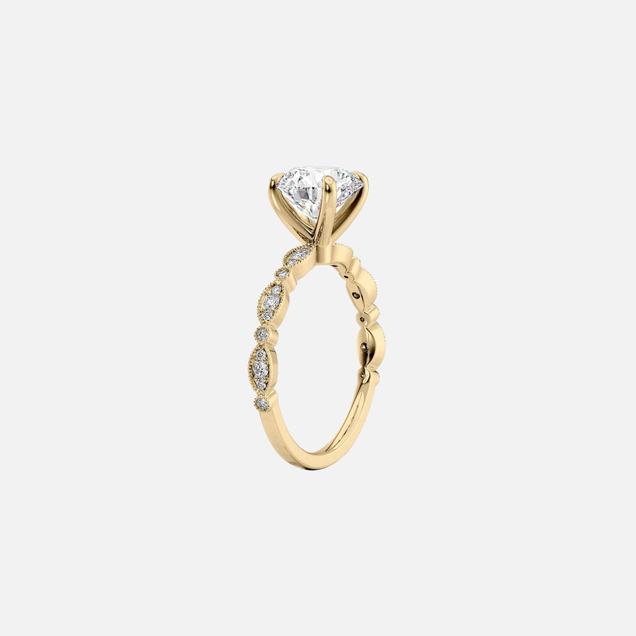  The Jasmine Pear Moissanite Ring 18k Yellow Gold 002