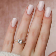  The Jasmine Princess Lab Diamond Ring 14k Rose Gold 003