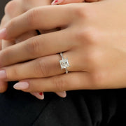  The Jasmine Princess Lab Diamond Ring 14k White Gold 003