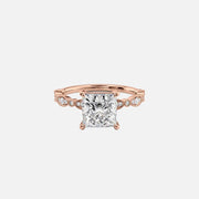  The Jasmine Princess Moissanite Ring 14k Rose Gold 001
