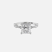  The Jasmine Princess Moissanite Ring 18k White Gold 001