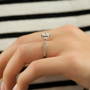  The Jasmine Princess Moissanite Ring 18k White Gold 004