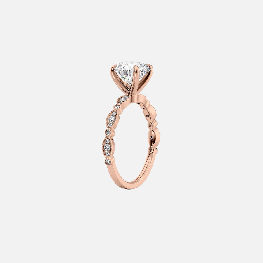  The Jasmine Radiant Lab Diamond Ring 14k Rose Gold 002