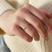  The Jasmine Radiant Moissanite Ring 18k Rose Gold 003
