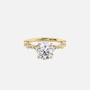 The Jasmine Round Lab Diamond Ring 14k Yellow Gold 001