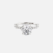  The Jasmine Round Lab Diamond Ring 18k White Gold 001