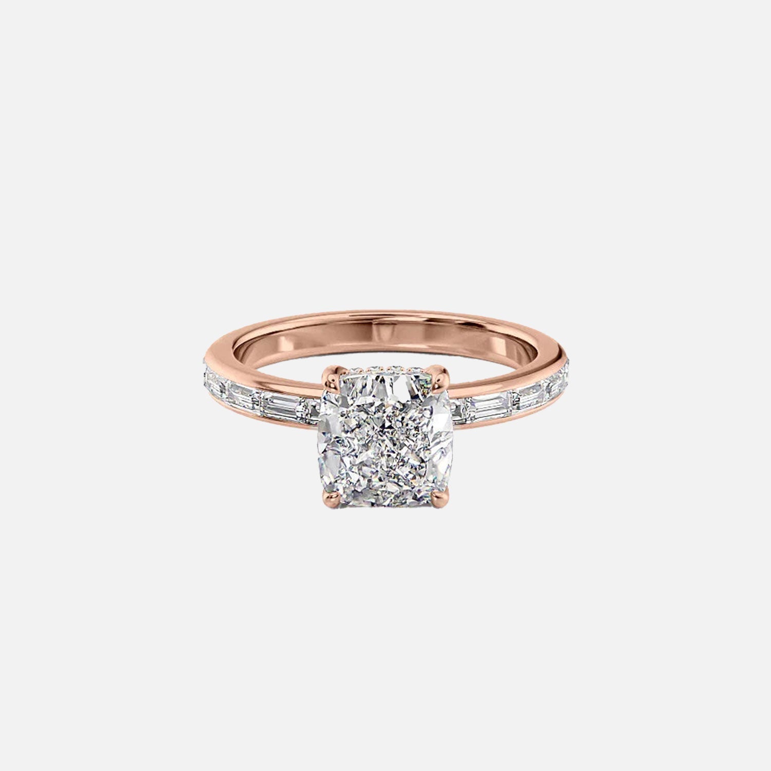  The Jennifer Cushion Lab Diamond Ring 14k Rose Gold 001