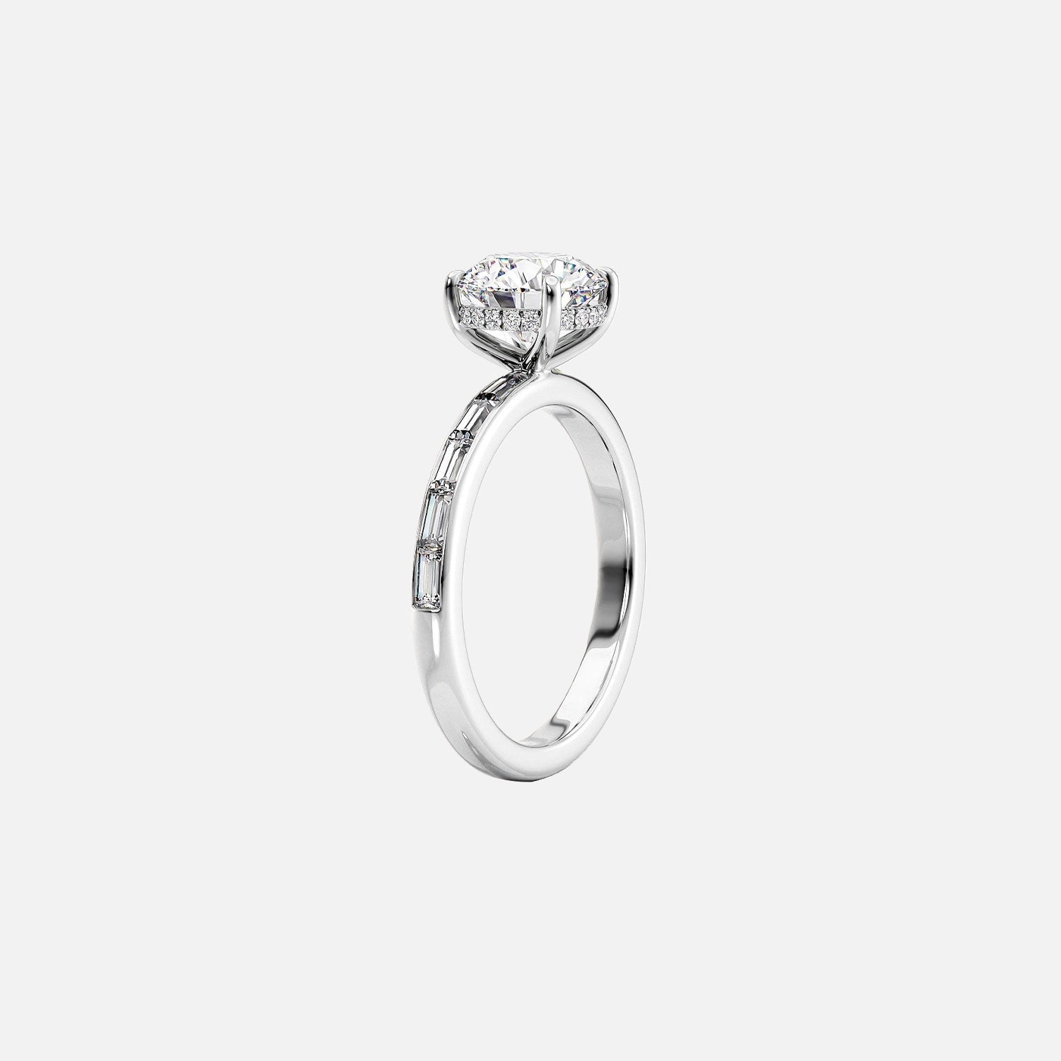  The Jennifer Cushion Moissanite Ring 14k White Gold 002