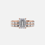  The Jennifer Emerald Lab Diamond Ring 14k Rose Gold 003