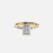  The Jennifer Emerald Moissanite Ring 18k Yellow Gold 001