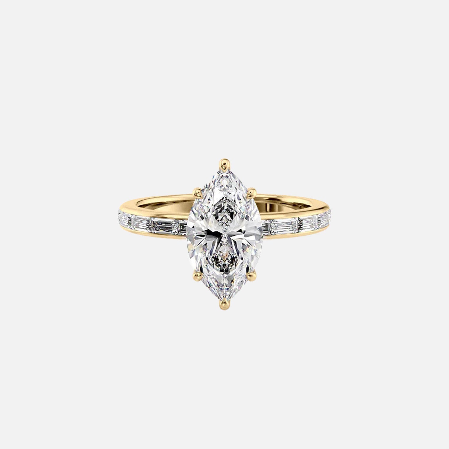 The Jennifer Marquise Lab Diamond Ring 14k Yellow Gold 001