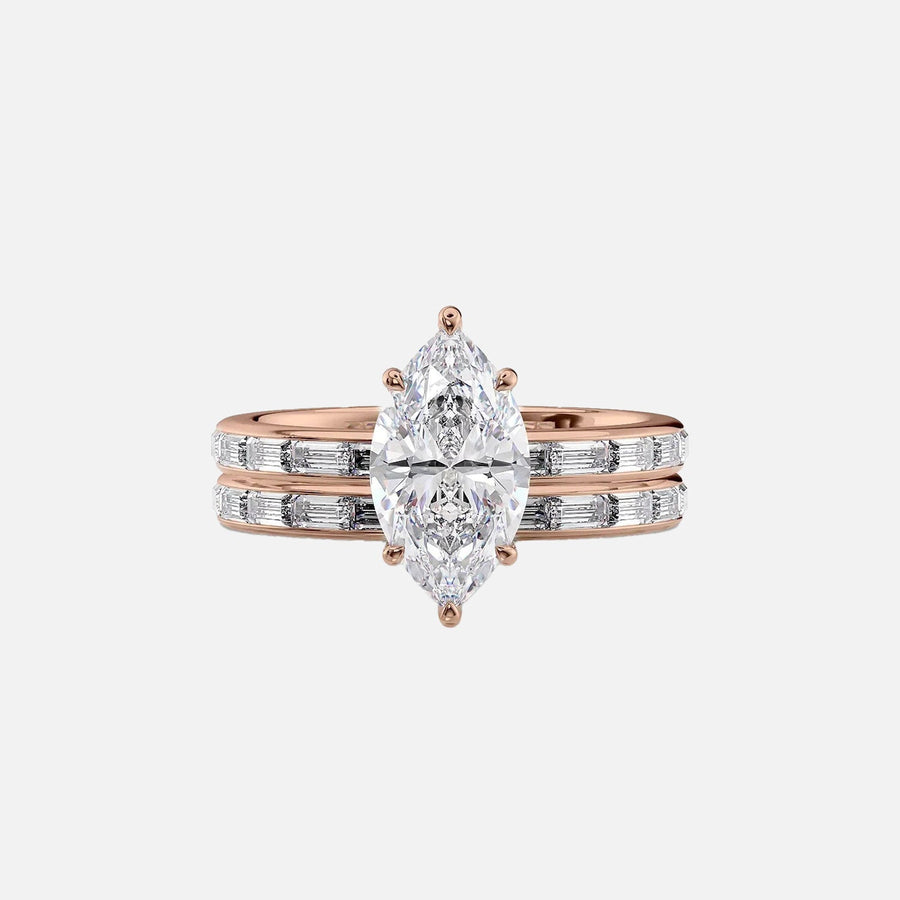  The Jennifer Marquise Moissanite Ring 14k Rose Gold 003