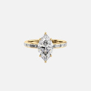 The Jennifer Marquise Moissanite Ring 14k Yellow Gold 001