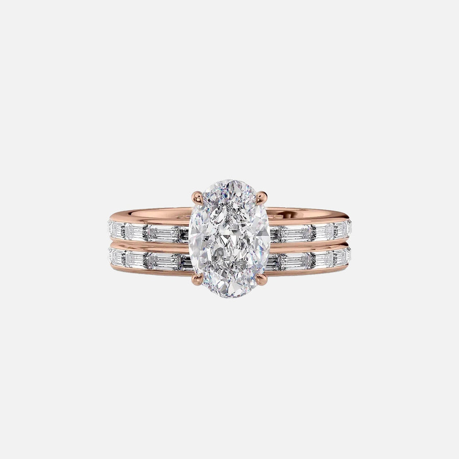  The Jennifer Oval Moissanite Ring 14k Rose Gold 003