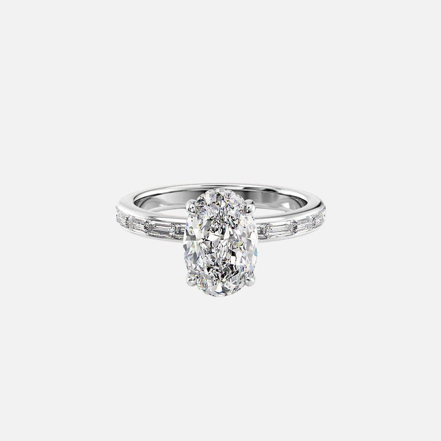 The Jennifer Oval Moissanite Ring 14k White Gold 001