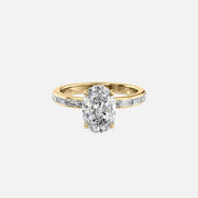 The Jennifer Oval Moissanite Ring 14k Yellow Gold 001
