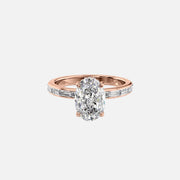  The Jennifer Oval Moissanite Ring 18k Rose Gold 001