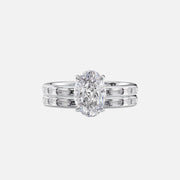  The Jennifer Oval Moissanite Ring 18k White Gold 003