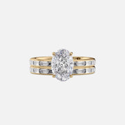  The Jennifer Oval Moissanite Ring 18k Yellow Gold 003
