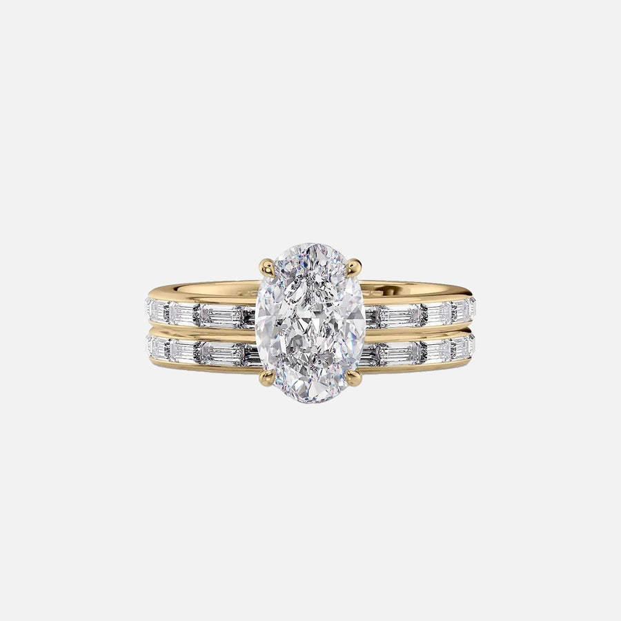  The Jennifer Oval Moissanite Ring 18k Yellow Gold 003