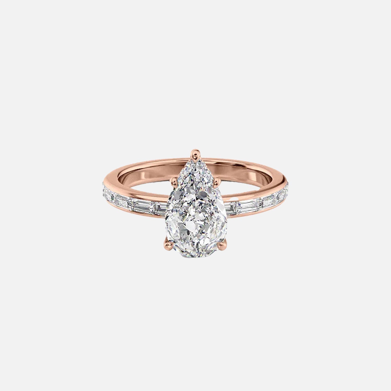  The Jennifer Pear Lab Diamond Ring 14k Rose Gold 001