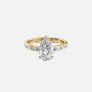 The Jennifer Pear Moissanite Ring 18k Yellow Gold 001