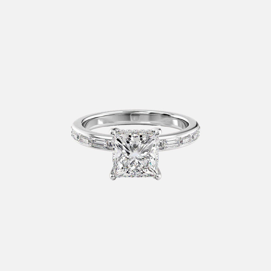  The Jennifer Princess Lab Diamond Ring 14k White Gold 001
