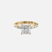 The Jennifer Princess Lab Diamond Ring 14k Yellow Gold 001
