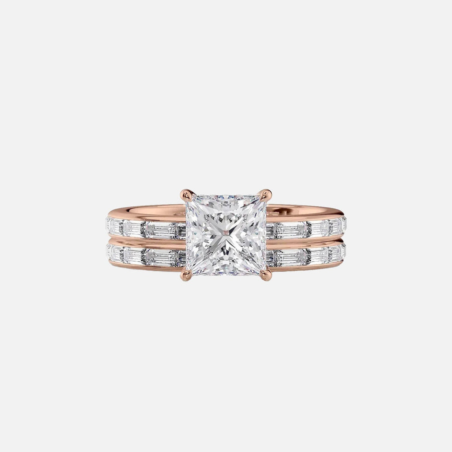  The Jennifer Princess Lab Diamond Ring 18k Rose Gold 003