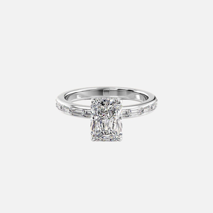  The Jennifer Radiant Moissanite Ring 14k White Gold 001