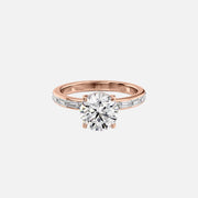  The Jennifer Round Moissanite Ring 18k Rose Gold 001