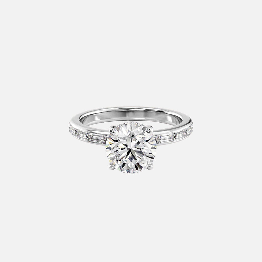  The Jennifer Round Moissanite Ring 18k White Gold 001