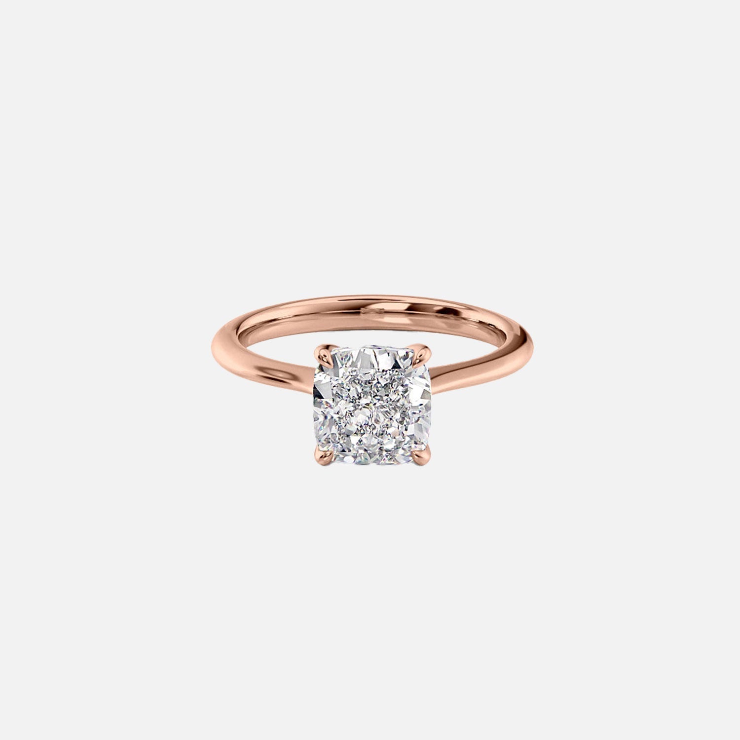  The Katelyn Cushion Lab Diamond Ring 14k Rose Gold 001