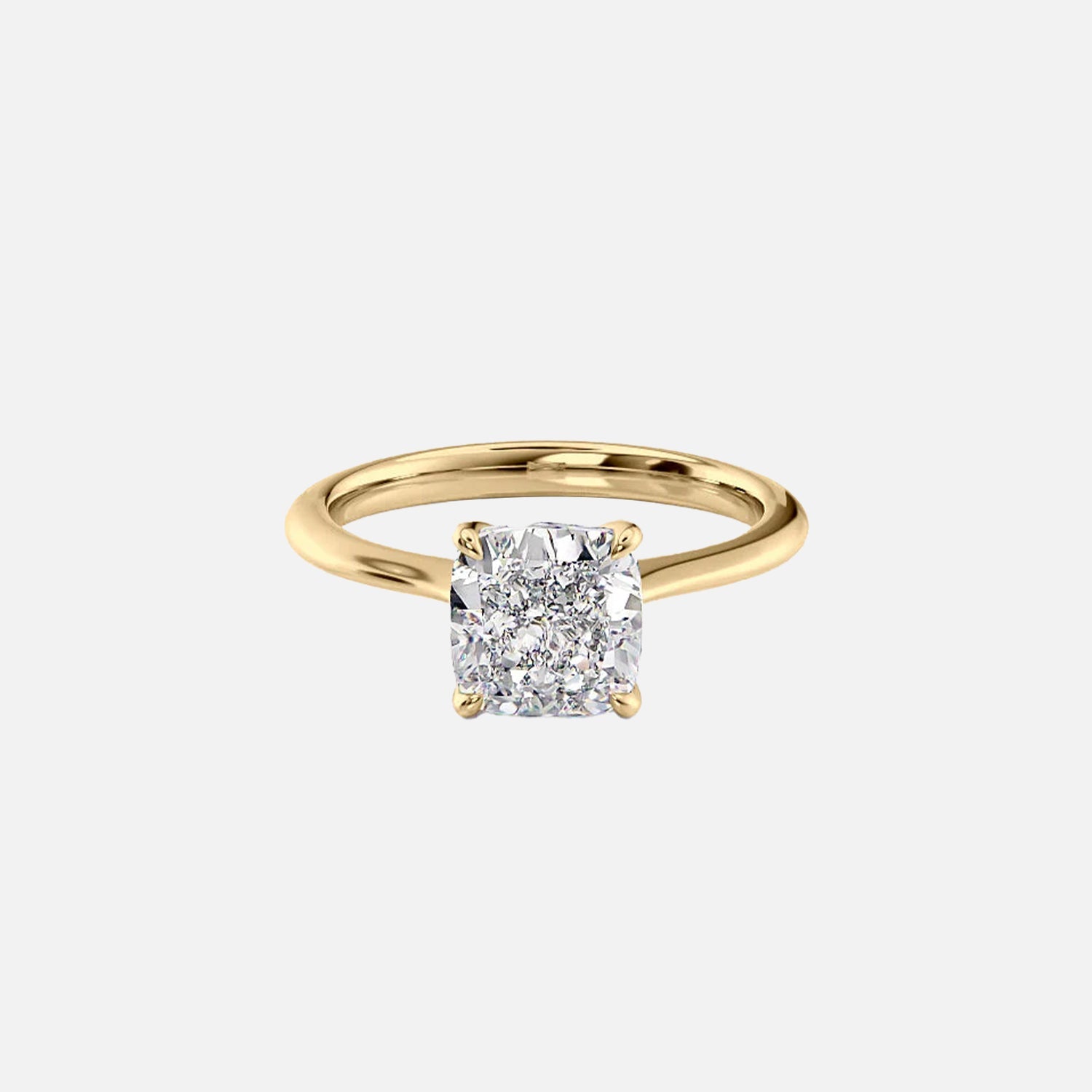 The Katelyn Cushion Lab Diamond Ring 14k Yellow Gold 001
