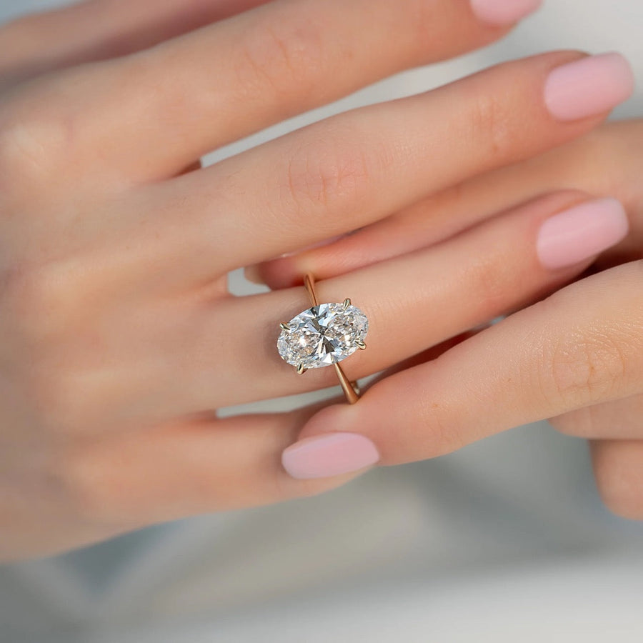  The Katelyn Oval Lab Diamond Ring 14k Yellow Gold 003